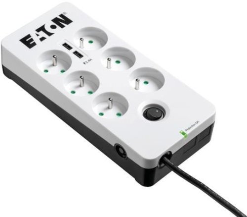 Listwa przeciwprzepięciowa EATON PB6UF (6 x UTE; 10 A; kolor biały)