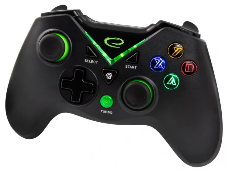 Gamepad bezprzewodowy Esperanza EGG112K (Android, PC, PS3, Xbox One; kolor czarny, kolor zielony)