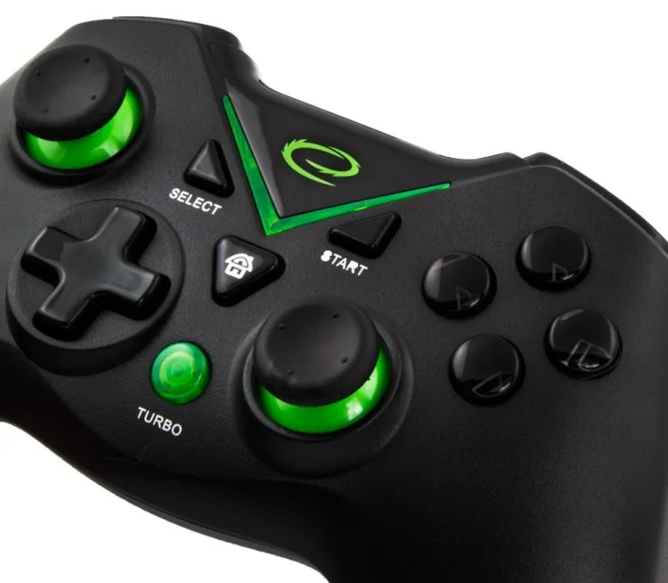 Gamepad bezprzewodowy Esperanza EGG112K (Android, PC, PS3, Xbox One; kolor czarny, kolor zielony)