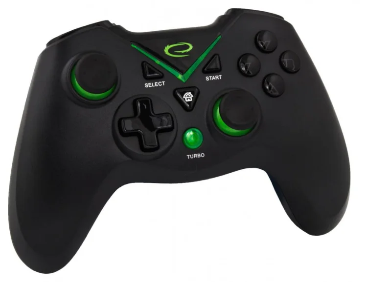 Gamepad bezprzewodowy Esperanza EGG112K (Android, PC, PS3, Xbox One; kolor czarny, kolor zielony)
