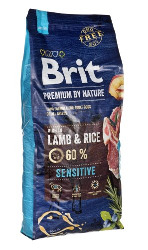 BRIT PREMIUM BY NATURE Sensitive Lamb & Rice 15kg
