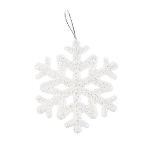 Śnieżynka lśniąca 9.5cm 7szt
