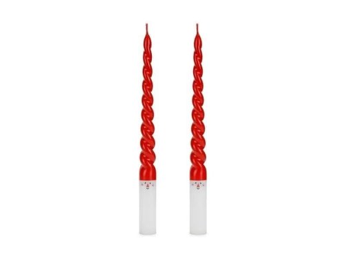 Świece stożkowe Mikołaj 25cm 2szt