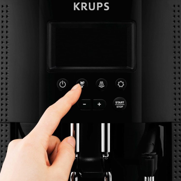 Ekspres ciśnieniowy Krups EA8150 (1450W; kolor czarny)