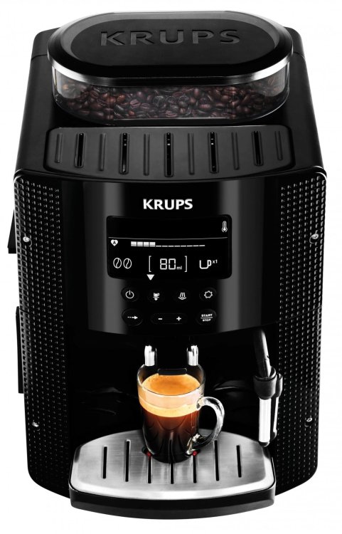Ekspres ciśnieniowy Krups EA8150 (1450W; kolor czarny)