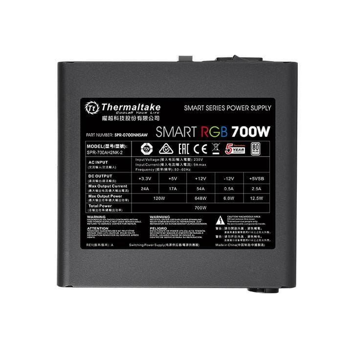 Zasilacz Thermaltake Smart 700W RGB PS-SPR-0700NHSAWE-1 (700 W; Aktywne; 120 mm)