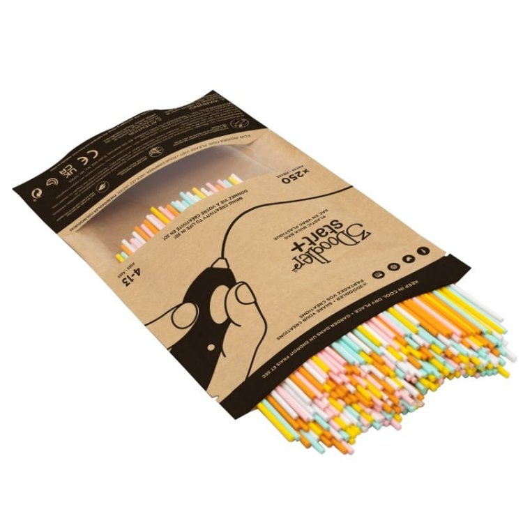 3DOODLER START FILAMENT ECO 2.5MM, 250 SZTUK, 5 KOLORÓW (BIAŁ/MIĘT/ŻÓŁ/POM/RÓŻ), FIRE AND ICE, 3DS-ECO-MIX1-250