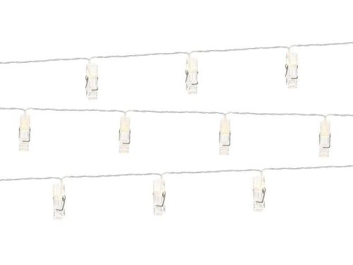 Lampki LED klamerki bezbarwne 1.4m