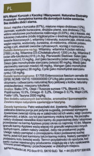 APPLAWS CAT Senior Kurczak - karma dla starszych kotów z wysoką zawartością mięsa - 7.5kg