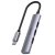 UNITEK HUB USB-C 1XUSB-A 5 GBPS, 3XUSB-A 2.0 ALU