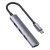 UNITEK HUB USB-C 1XUSB-A 5 GBPS, 3XUSB-A 2.0 ALU