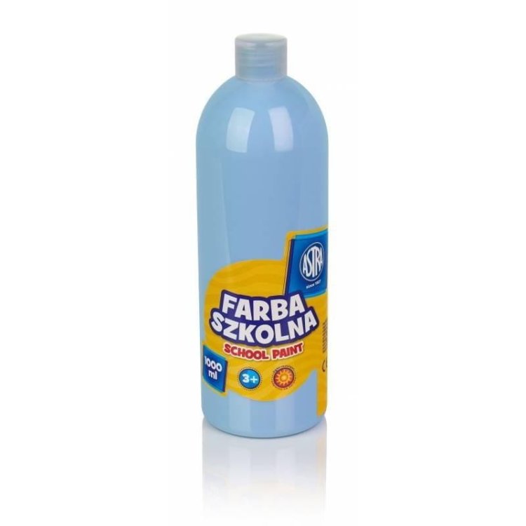 Farba szkolna błękitna 1000ml ASTRA