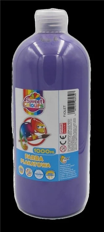Farba plakatowa zielona fioletowa 1000ml