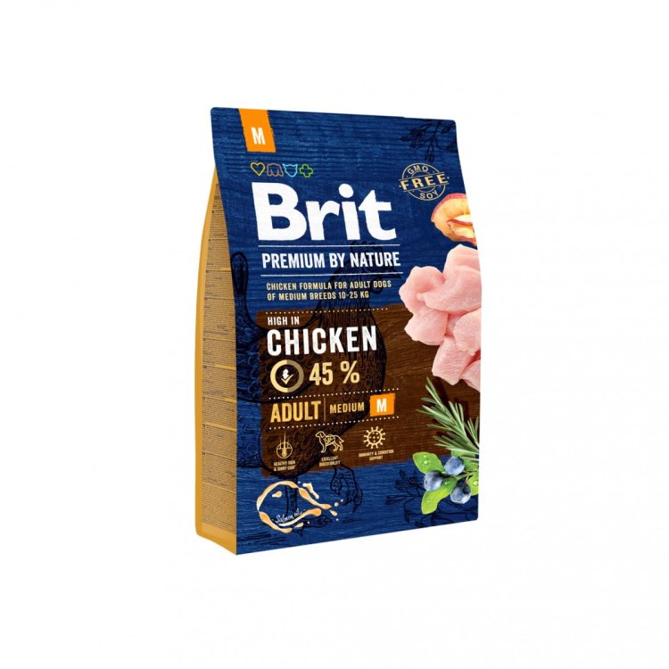 Brit Premium By Nature Adult M 8kg