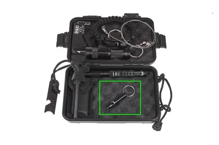 Gwizdek przetrwania GUARD Whistle Aluminium czarny (YC-010-BL)