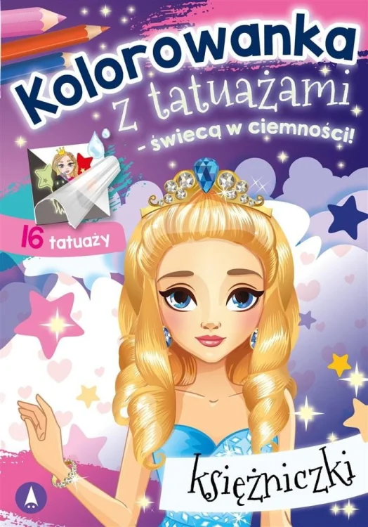 Kolorowanka z tatuażami. Księżniczki