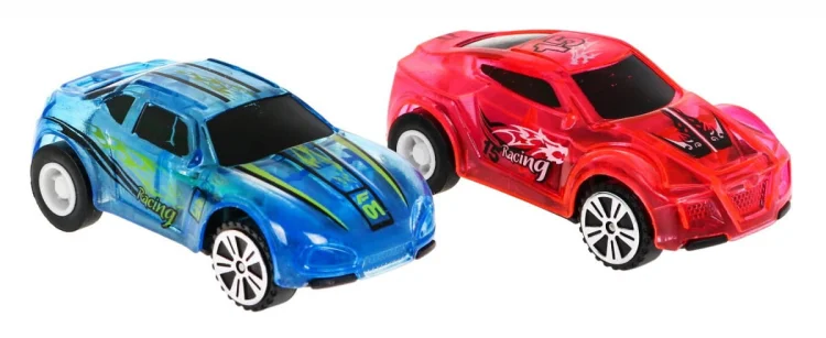 Tor wyścigowy dla dzieci 3+ Ruchoma obręcz + 2 Autka LED + 3 Pętle 360 Dla Autek