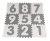 Mata biało-szara z 9 Puzzli dla dzieci 10m+ Wyjmowane cyfry litery + Pianka EVA + Powłoka antybakteryjna Ag+
