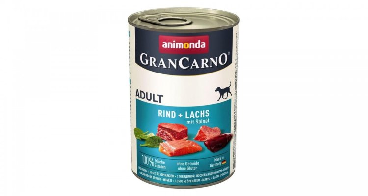 ANIMONDA Grancarno Adult łosoś i szpinak 400g