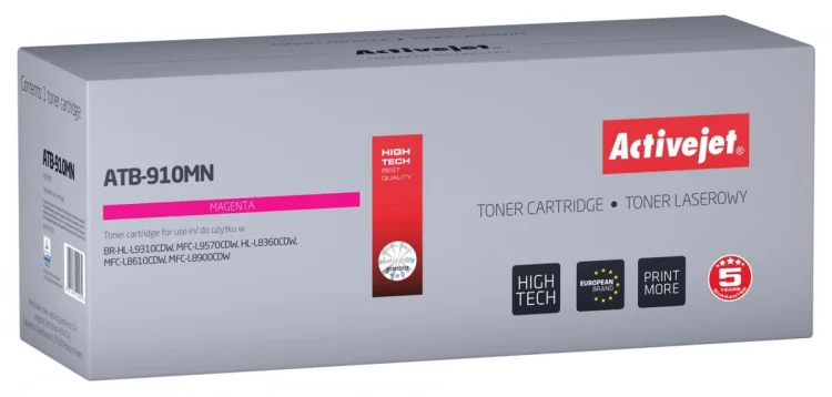 Activejet ATB-910MN Toner (zamiennik Brother TN910M; Supreme; 9000 stron; purpurowy)