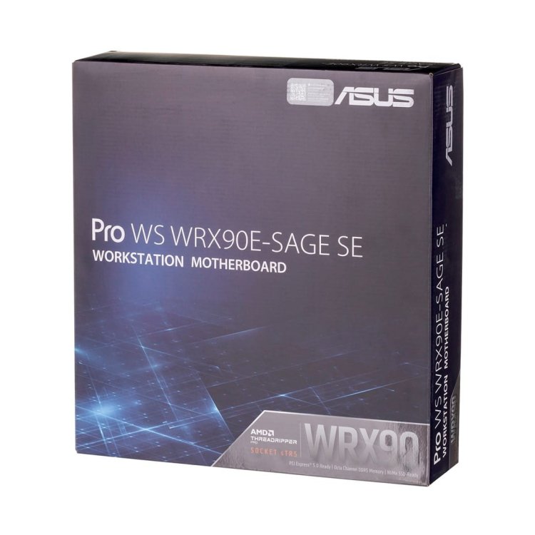 ASUS PRO WS WRX90E-SAGE SE AMD WRX90 Threadripper PRO, 2 x Intel X7100-AT2 dual 10Gb + 1x RTL8211F 1Gb/ USB 3.2 Gen2 x6, 7 x PCIe 5.0 x16, 4 x SATA 6G