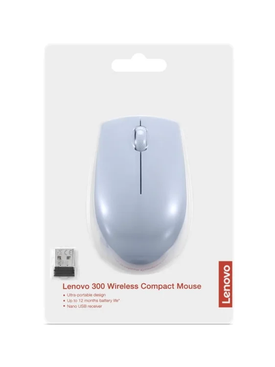 Mysz optyczna Lenovo Compact 300, bezprzewodowa błękitna