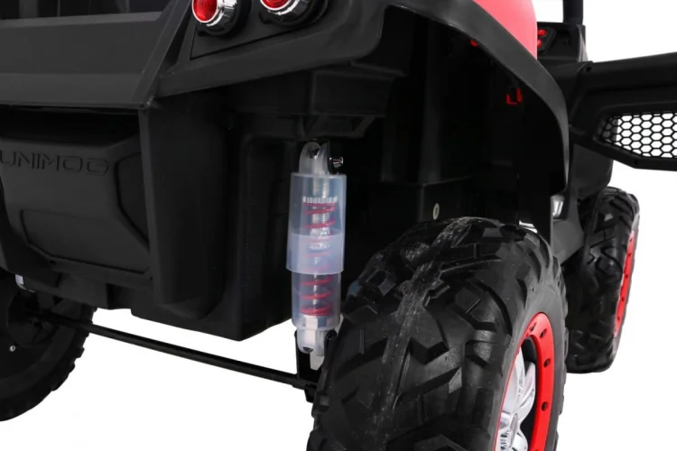 Mercedes Benz Unimog dla dzieci Czerwony + Napęd 4x4 + Pilot + Bagażnik + Wolny Start + MP3 LED