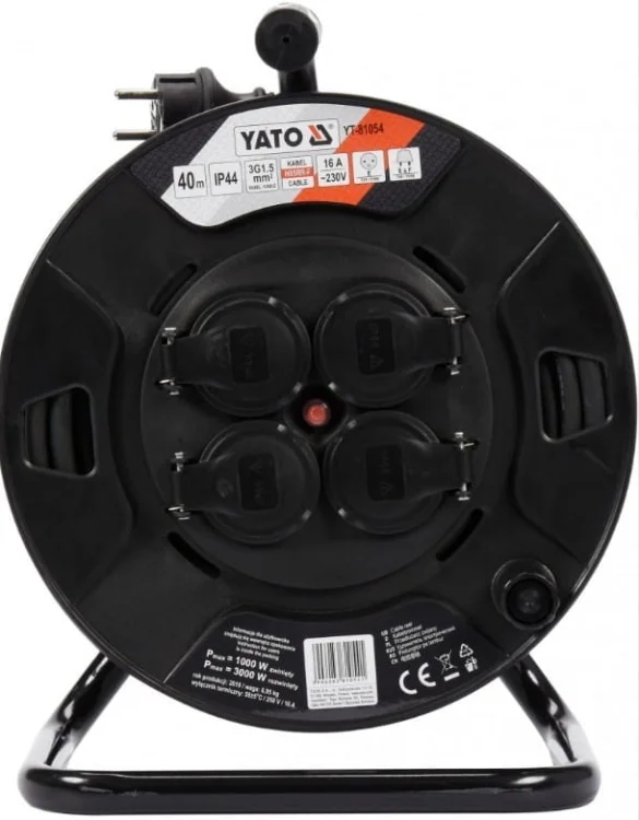 YATO PRZEDŁUŻACZ BĘBNOWY 40m 3 x 1,5mm2 IP44 81054