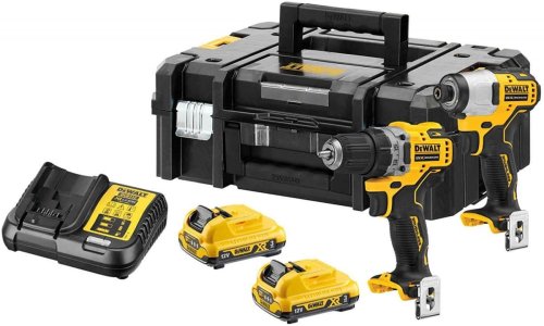 DEWALT ZESTAW COMBO 12V DCK2110L2T (DCD701+DCF801) 2x3,0Ah TSTAK II DCK2110L2T