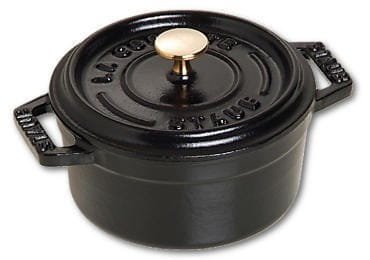 Mini garnek żeliwny okrągły Staub - 250 ml, Czarny