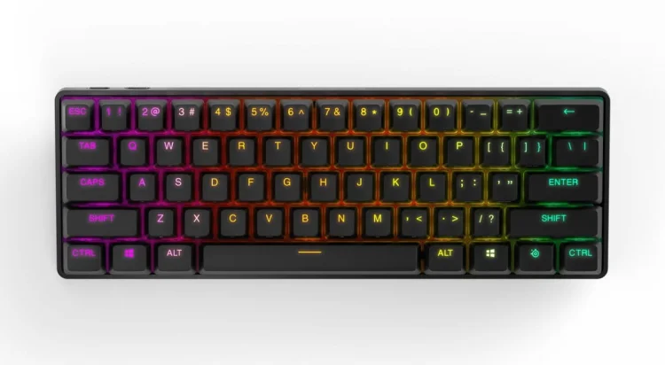 Klawiatura do gier SteelSeries Apex Pro Mini klawiatura do gier Światło LED RGB US Wireless OmniPoint Regulowany przełącznik mechaniczny Bluetooth Poł