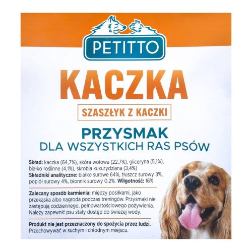 PETITTO Szaszłyk z kaczki  500G