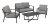 Meble Ogrodowe Aluminiowe Sofa + Dwa Fotele + Stolik