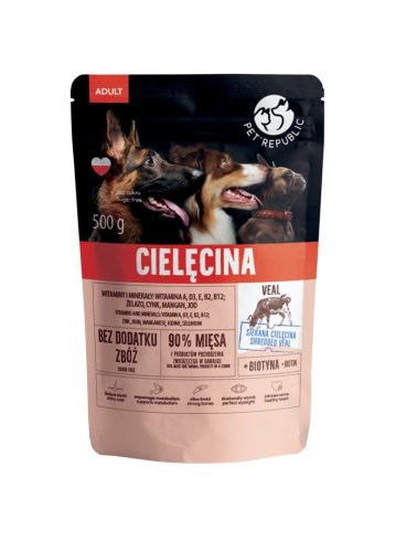 PetRepublic karma dla psa z  cielęciną 500 g