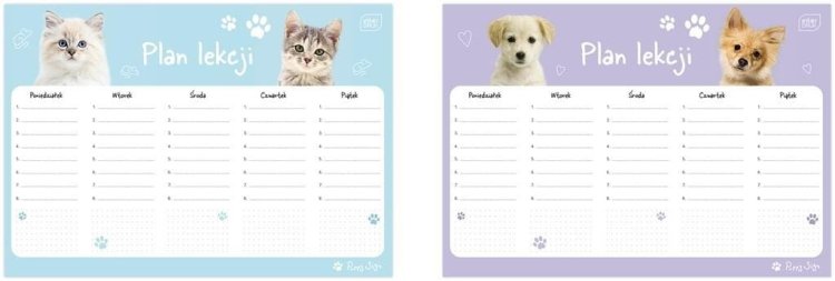 Plan lekcji A4 Puppy Sign (10szt)