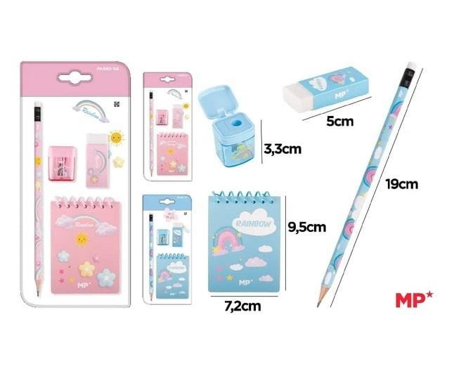 Zestaw przyborów szkolnych Tęcza