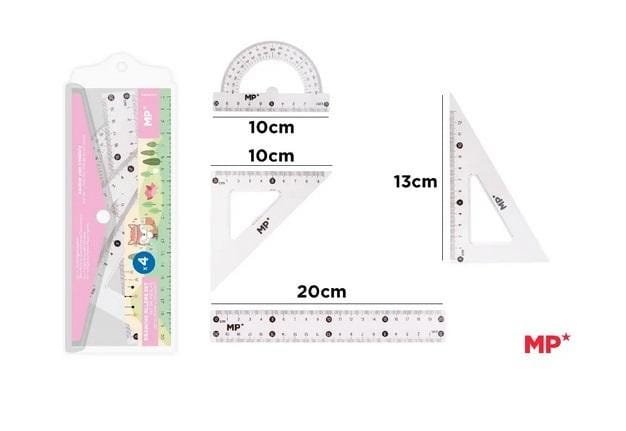 Zestaw geometryczny 4 części w etui