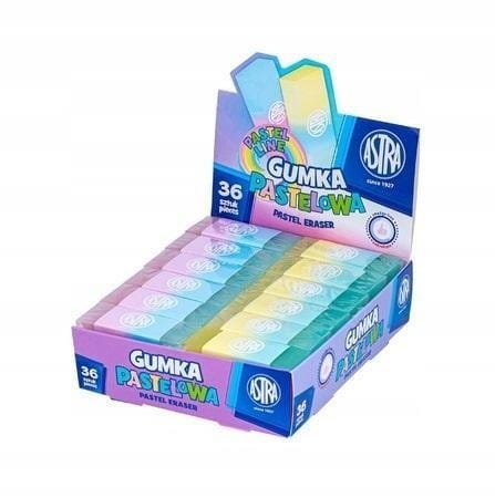 Gumka dwukolorowa Pastel Line (36szt) ASTRA