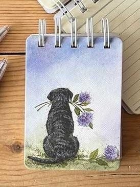 Kołonotes A7 SSN39 Labrador z kwiatami