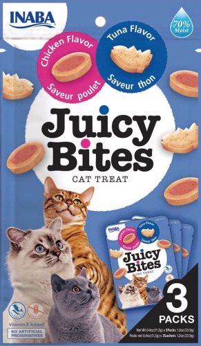 INABA CAT JUICY BITES kurczak i tunczyk - przysmak dla kota 3 x 11 g