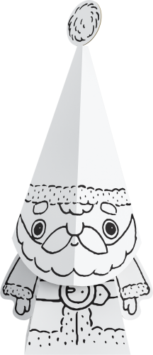 "Święty Mikołaj" kolorowanka 3D figurka + bombka choinkowa