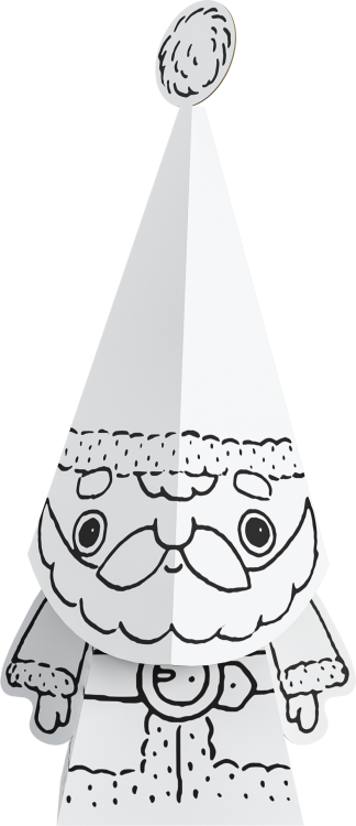 "Święty Mikołaj" kolorowanka 3D figurka + bombka choinkowa