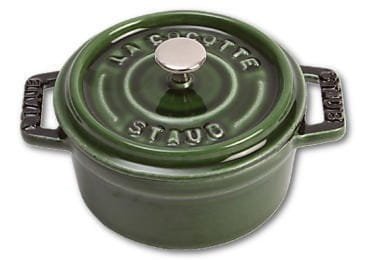 Mini garnek żeliwny okrągły Staub - 250 ml, Zielony