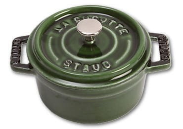 Mini garnek żeliwny okrągły Staub - 250 ml, Zielony