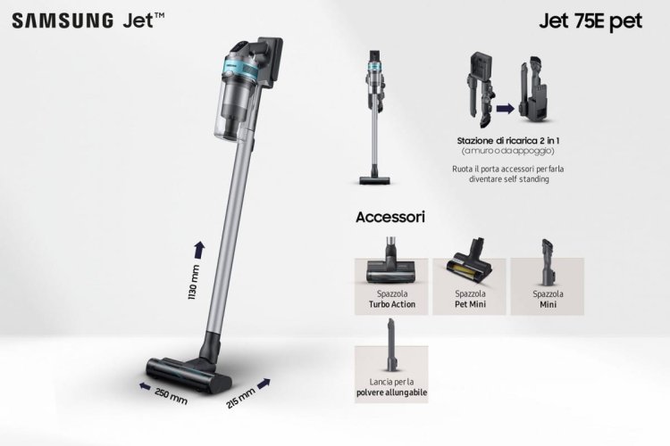 Odkurzacz pionowy Samsung Jet75E Pet VS20B75AGR1/WA