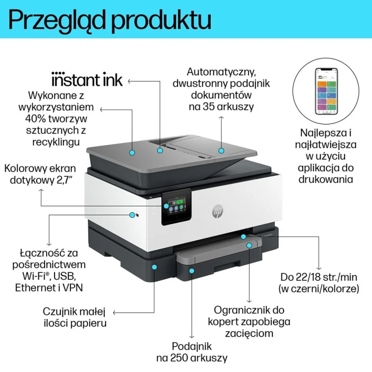 Urządzenie wielofunkcyjne HP OfficeJet Pro 9120e