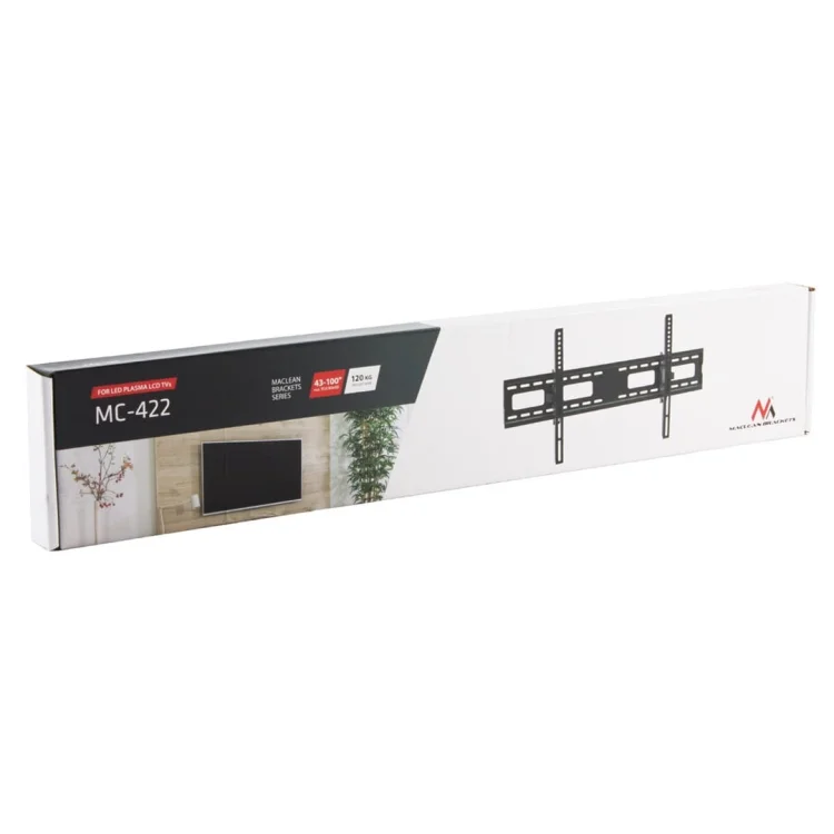 MACLEAN UCHWYT DO TV, MAX VESA 800X400, 43-100", 120KG, REG. ODCHYLENIA +15°~-15° MC-422