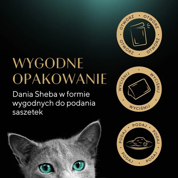 SHEBA Nature's Collection drobiowe smaki w galarecie- Drób - Adult- Mokra karma dla kota- 40x85