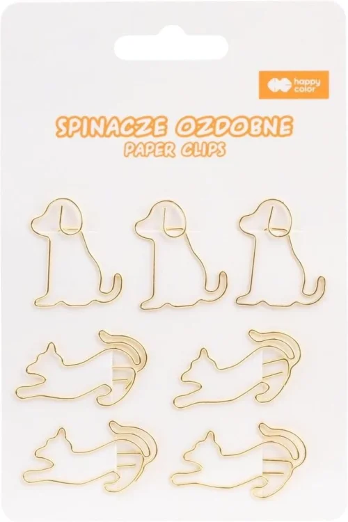 Spinacze ozdobne Cat&Dog 7szt HAPPY COLOR