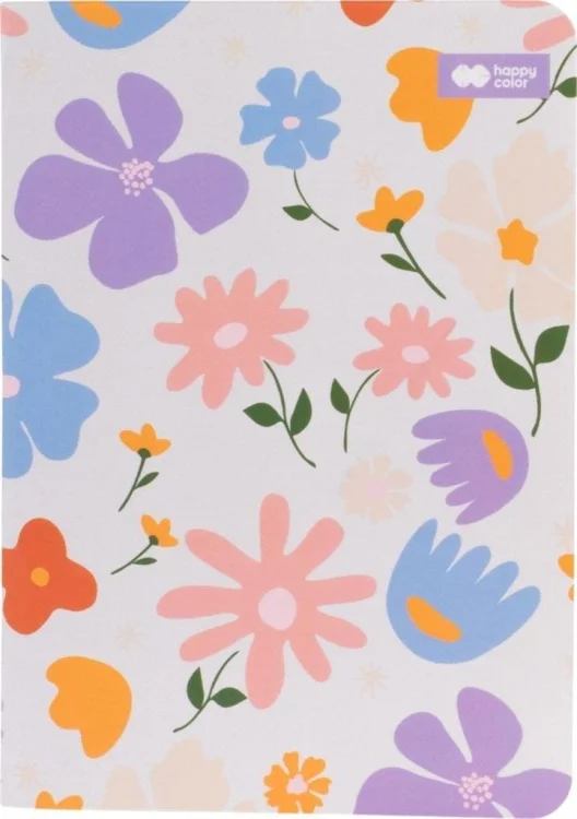 Notes szyty A6/32K kratka Bloom pastel HAPPY COLOR